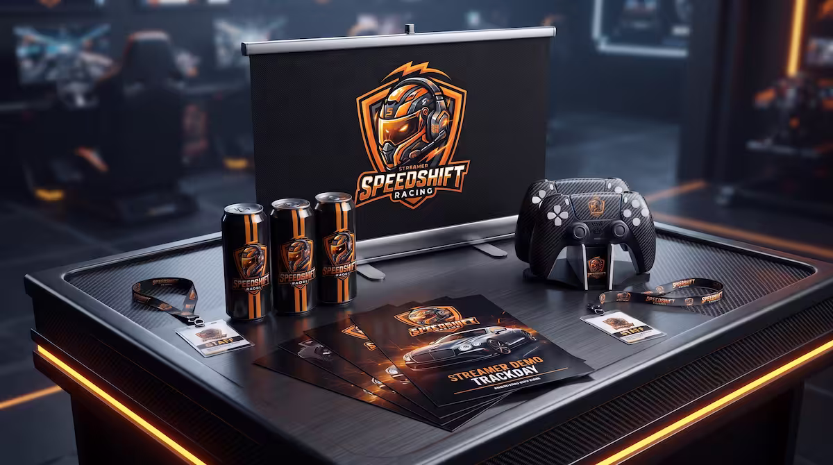 Concepto de kit promocional para jugadores